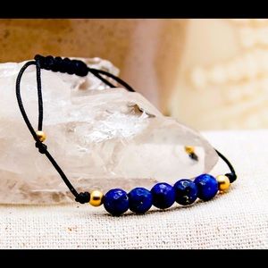 Natural Lapis-Lazuli Crystal Bracelet